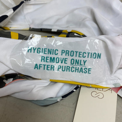 Calia Women's Wide Banded High Leg Floral Swim Bottoms Multi Palm WSA23414PRT