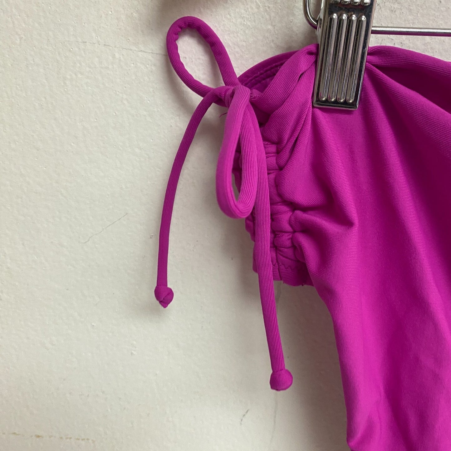 Calia Women's Swim Collection Adjustable Ruched Rise Bikini Bottom Lush Berry