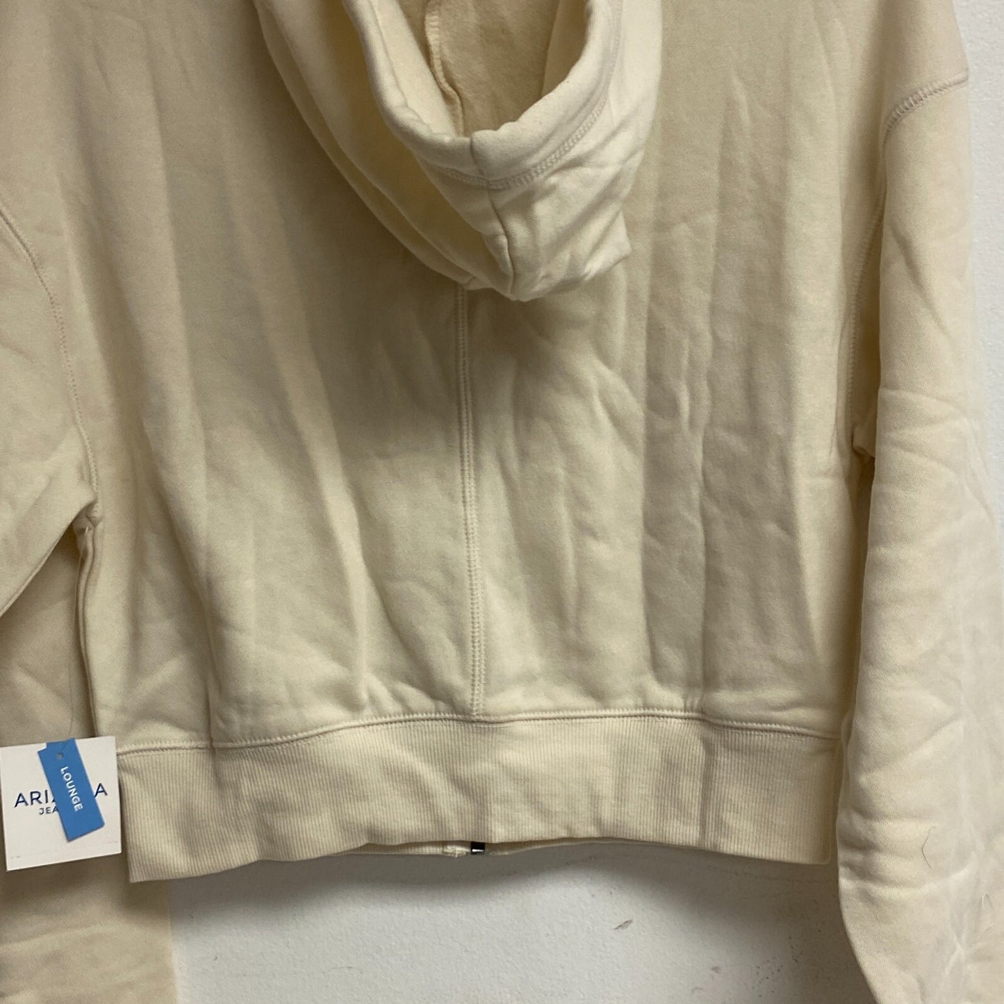 Arizona Jean Co. Women's Cropped Zip Up Hoodie Size Small Color: White Cap