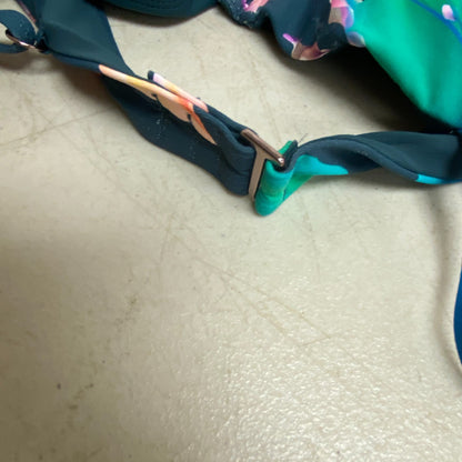 Calia Women's Swim Collection Built-in Underwire Floral Bikini Top Aqua Multi