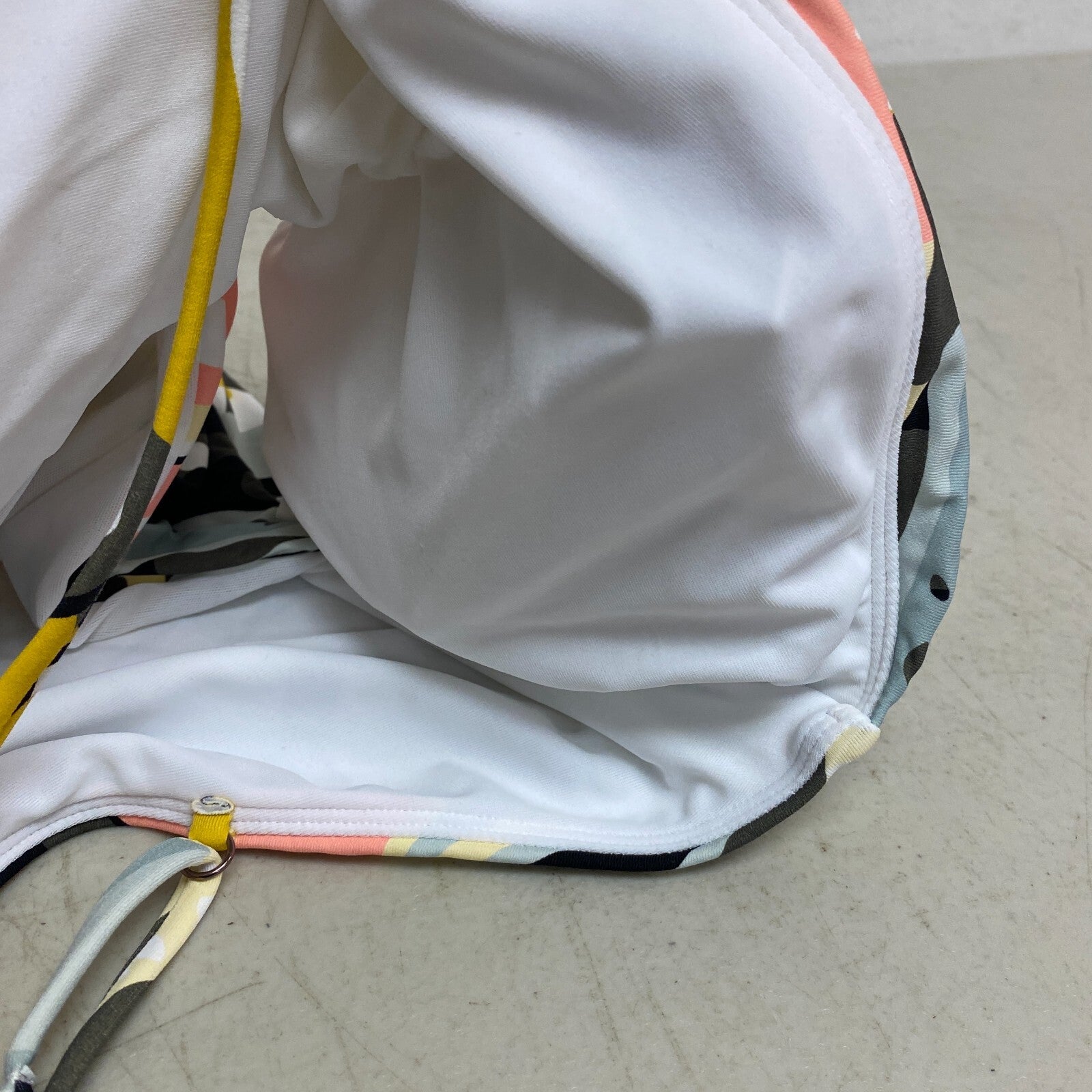 Calia Women's tummy Control Shirred Cut Out Floral One Piece Swimsuit Multi Palm