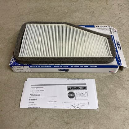 Purolator ONE Cabin Air Filter Activated Carbon 13.1x7.5x1.9 C25685