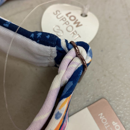 Calia Women's Tie Front Bikini Top Watercolor Palms Multi Floral WSA22200PRT