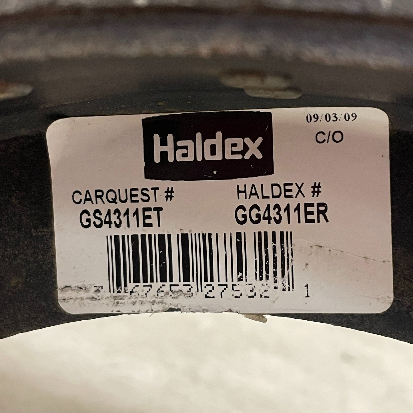 Haldex Relined Drum Brake Shoe Assembly 16.5"x7" S-Cam Heavy Duty GG4311ER