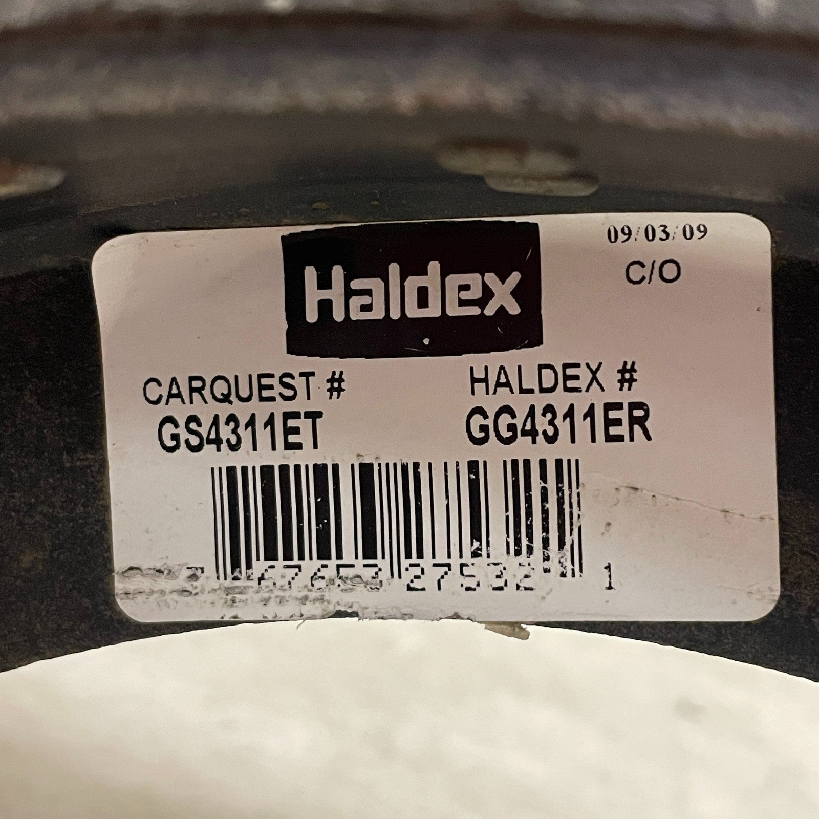 Haldex Relined Drum Brake Shoe Assembly 16.5"x7" S-Cam Heavy Duty GG4311ER