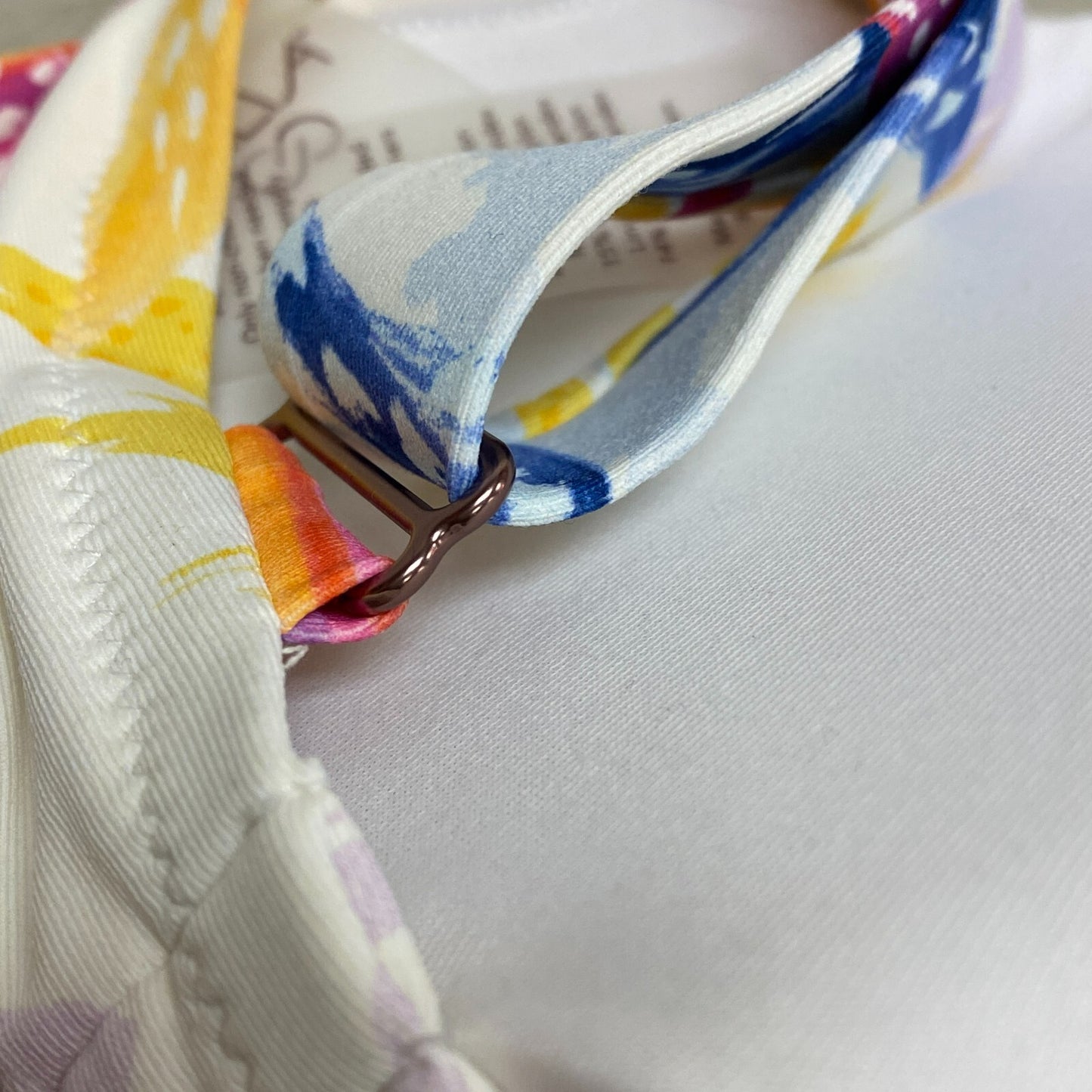 Calia Women's Tie Front Bikini Top Watercolor Palms Multi Floral WSA22200PRT