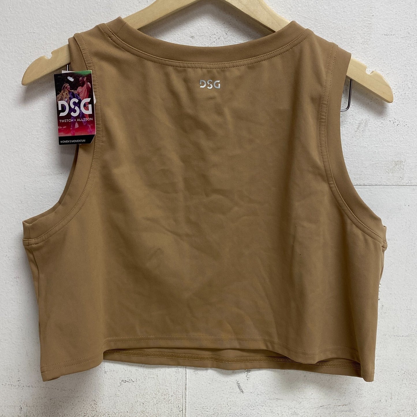 DSG TWITCH + ALLISON Women High Neck Fashion Crop Tank Sahara Sand BOSSW22301WP