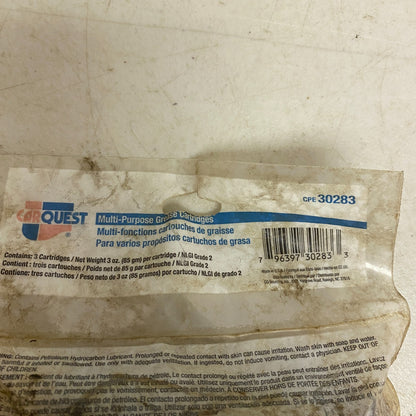 Carquest Multi-Purpose Grease Cartridge 30 Oz 3 Pack (30283) NLGI-1.5 Heavy Duty