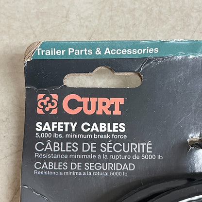 CURT 80151 Trailer Safety Cables 44-1/2" Vinyl Coated 5000 lb Break 2 Pack