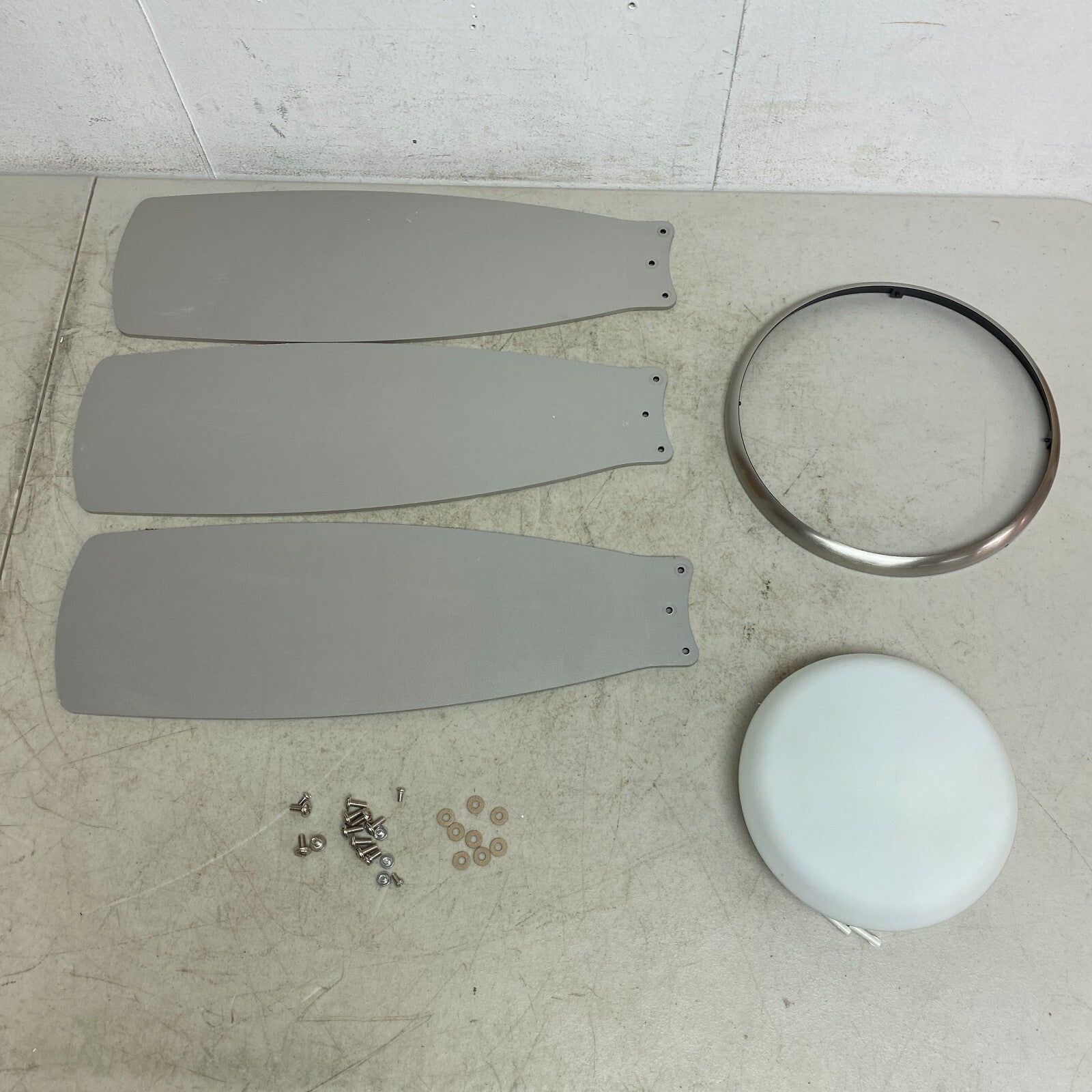 Harbor Breeze Mazon Brushed Nickel Finish Ceiling Fan 44 inch Model # 0807421