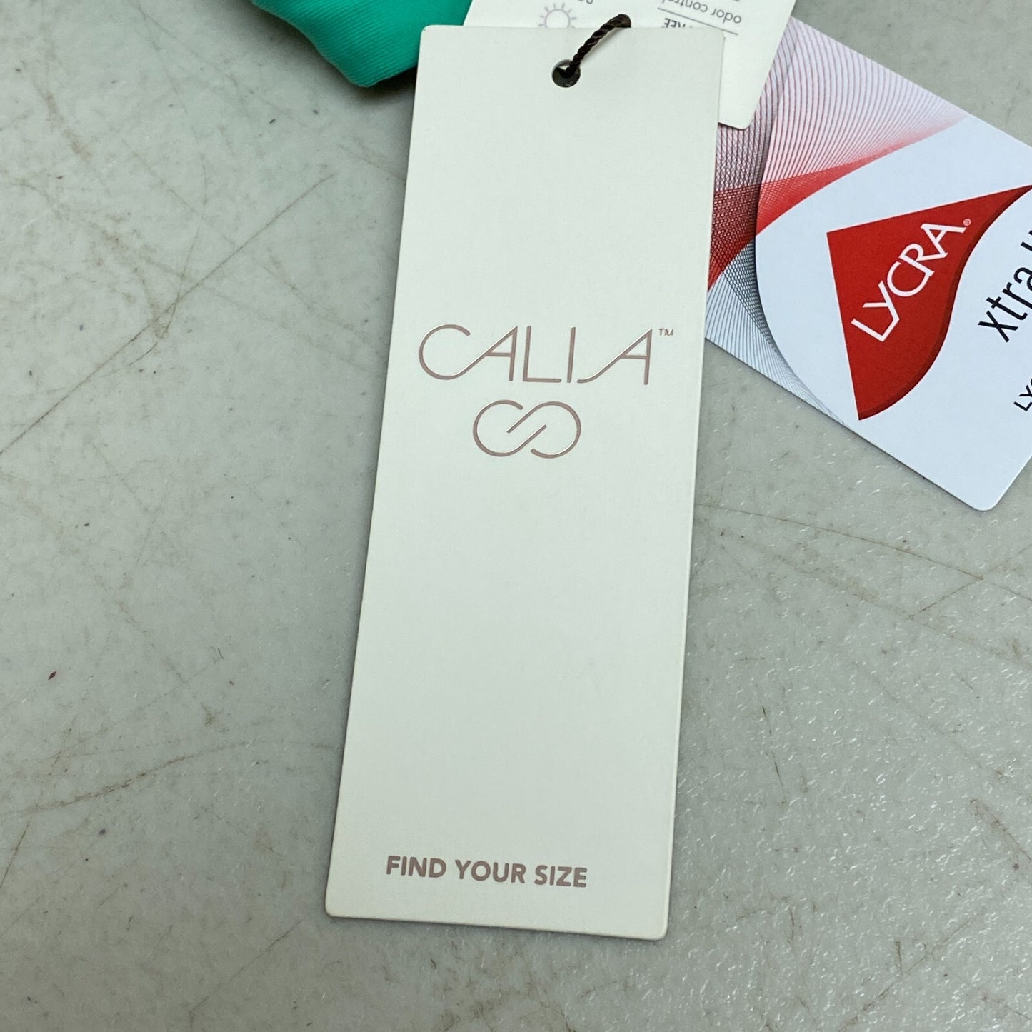 Calia Women's Swim Ranched Front Cross Bikini  Top Green Glow WSA23204 New!