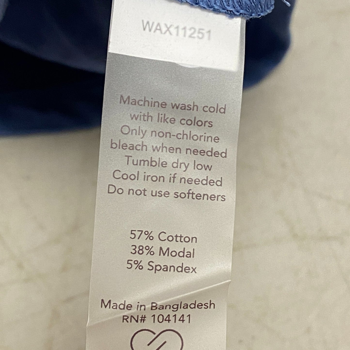 Calia Women Everday Relaxed Tee Blue Jean Short Sleeve Crew Neck WAX11251