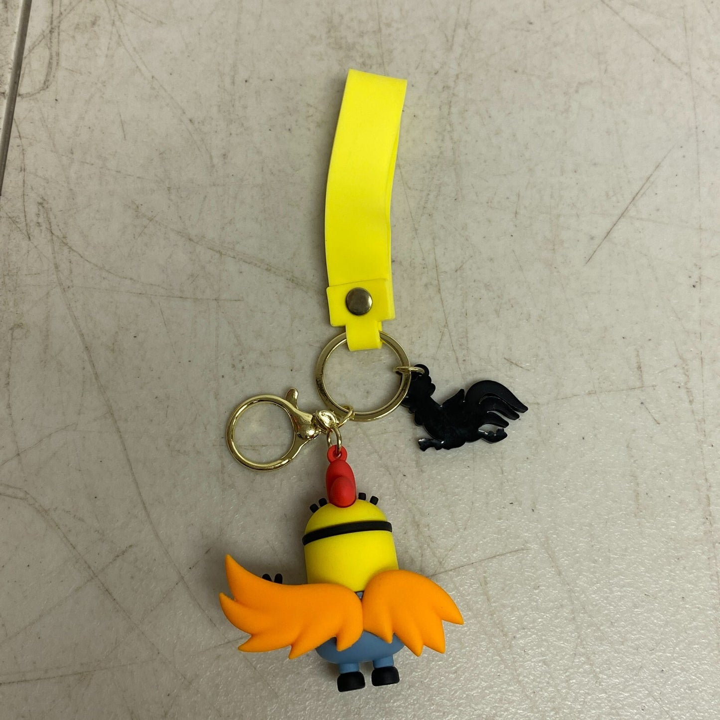 Assorted Silicone Despicable Me Minions Keychain Rooster Minion Accessory