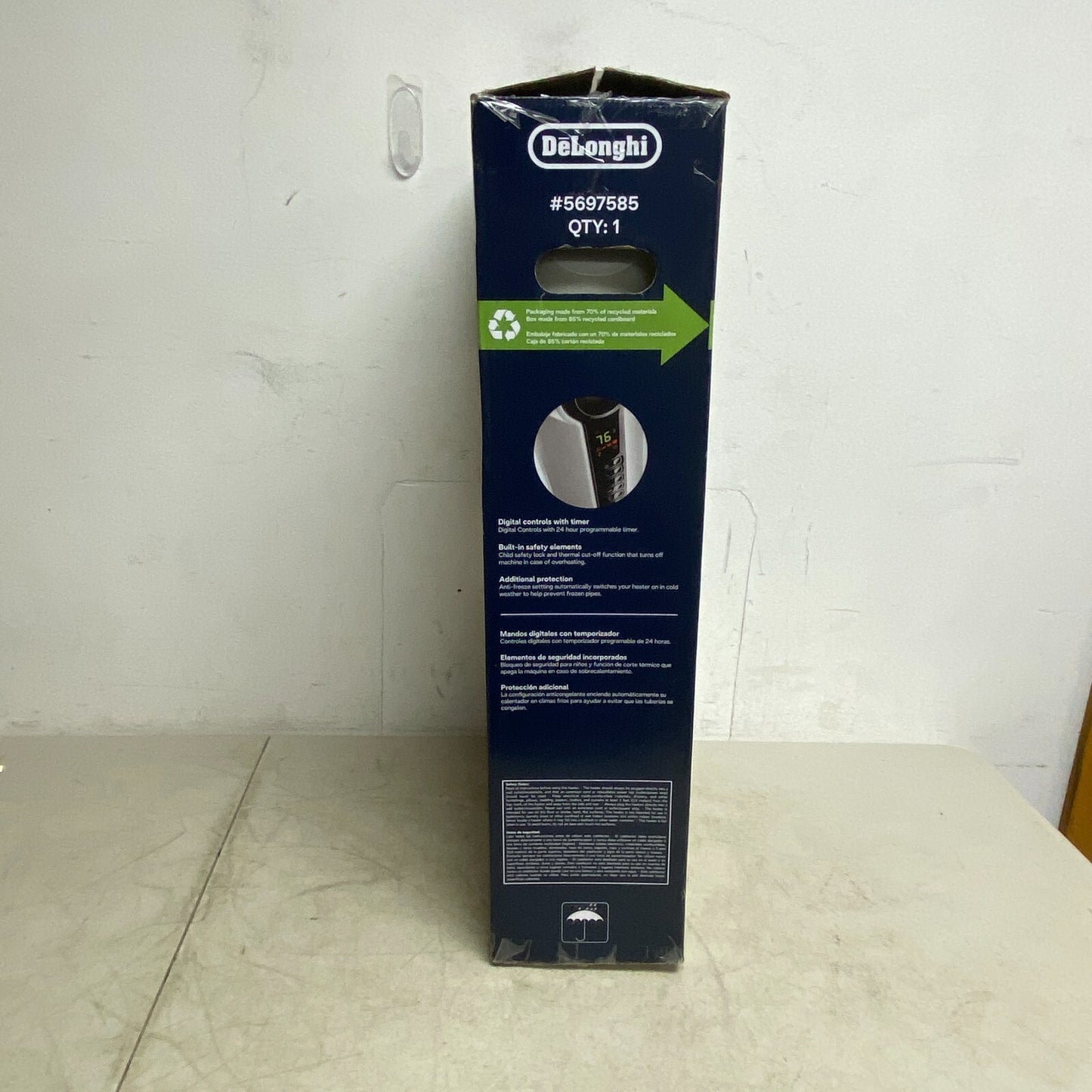 DeLonghi Radia Digital 5 5697585 1500 Watt White Electric Space Heater