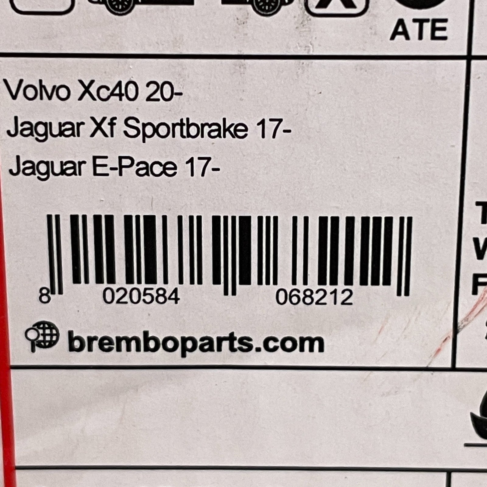 Brembo P86029N Premium Ceramic Rear Disc Brake Pad Set Low Dust