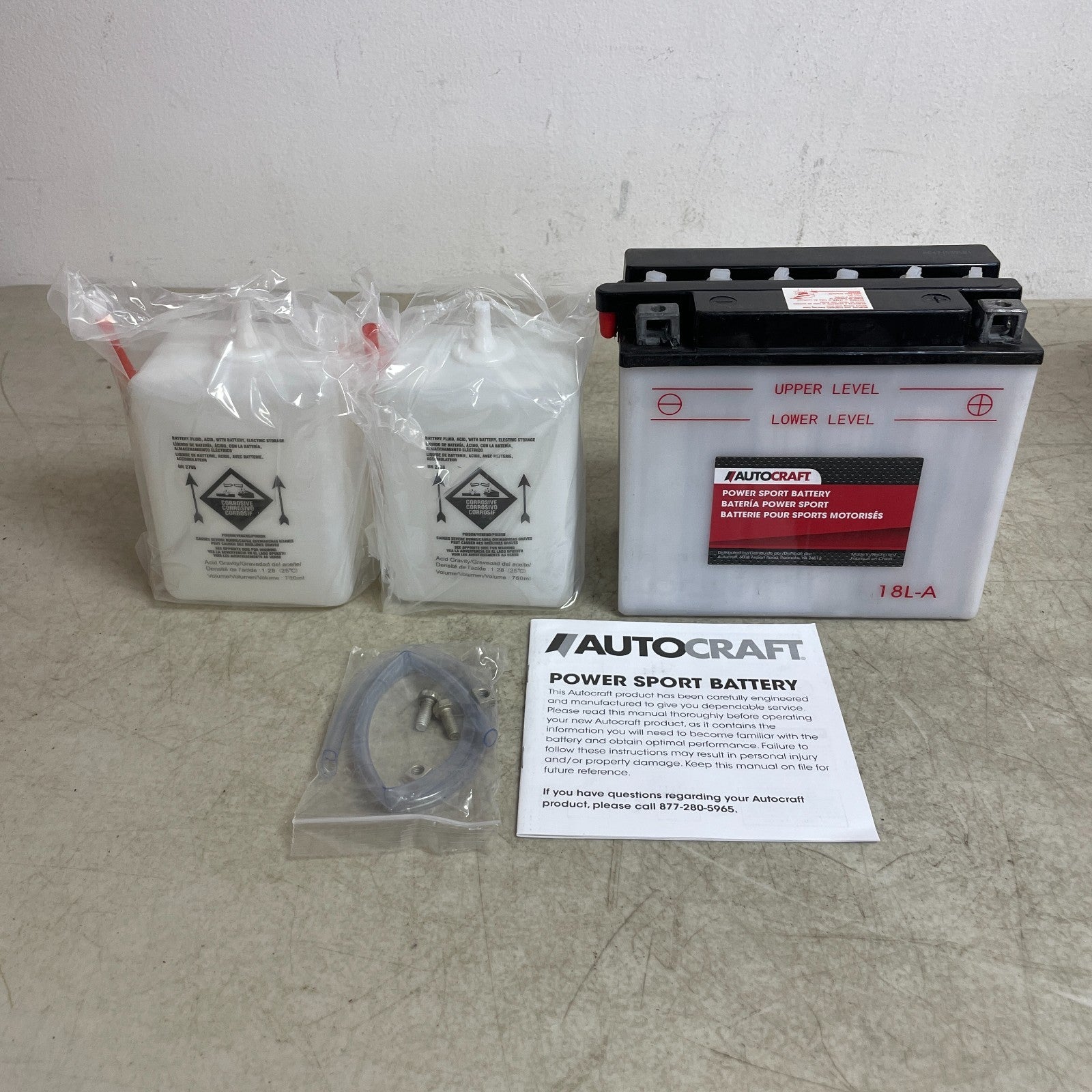 Autocraft Gold 18L-A 12V Powersports Battery 260A CCA Dry-Charged ATV Motorcycle