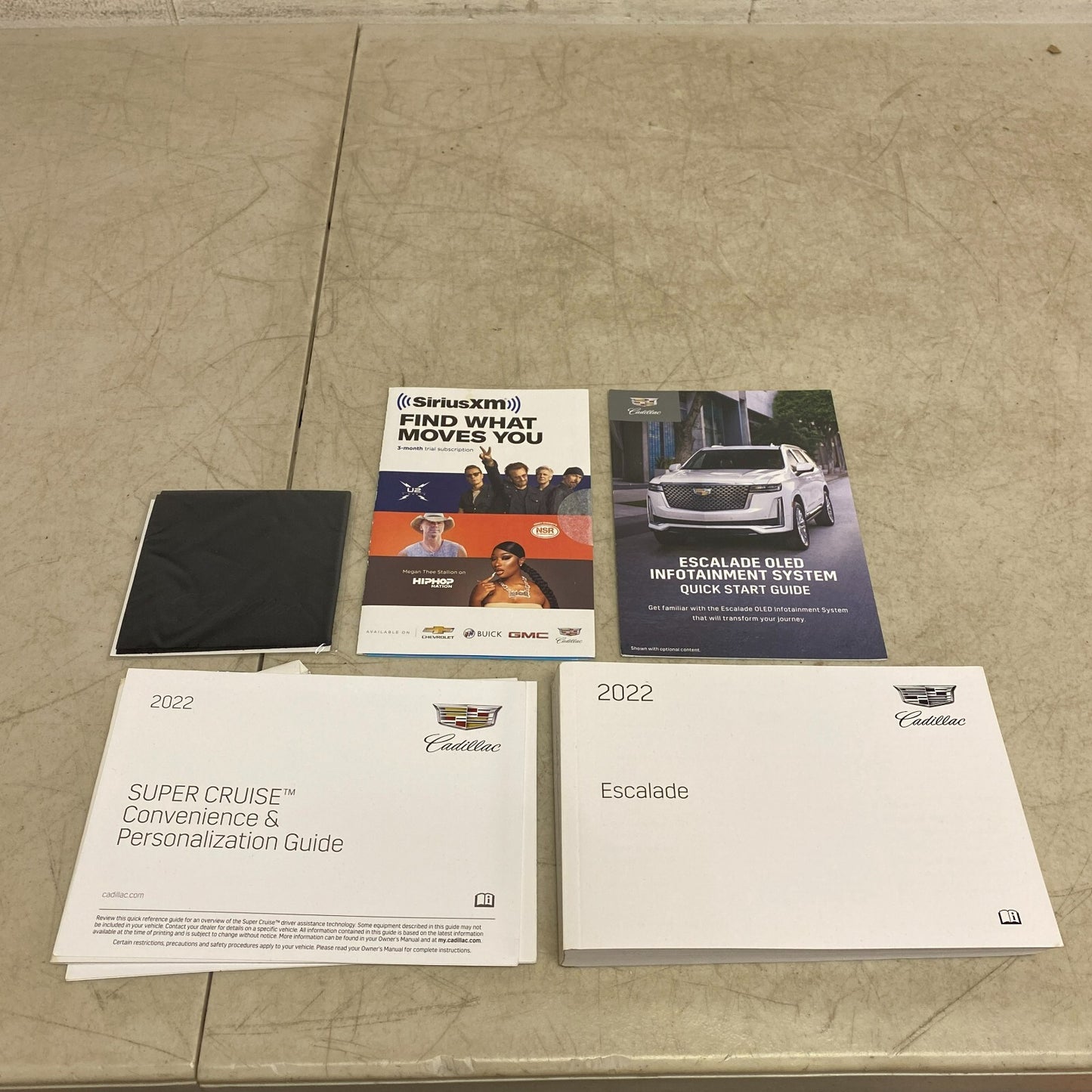 Cadillac 2022 Escalade Owners Manual and cloth with Wallet