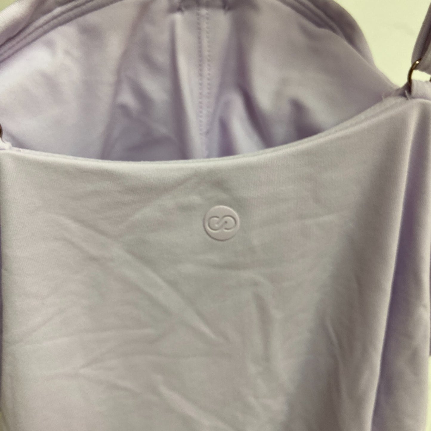 Calia Women's Shirred Cut Out One Piece Strappy Swimsuit Blooming Lilac WSA23111