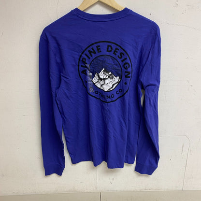 Alpine Design Men's AD M Long Sleeve Graphic Tee AD Logo/ Dark Blue ADM23200