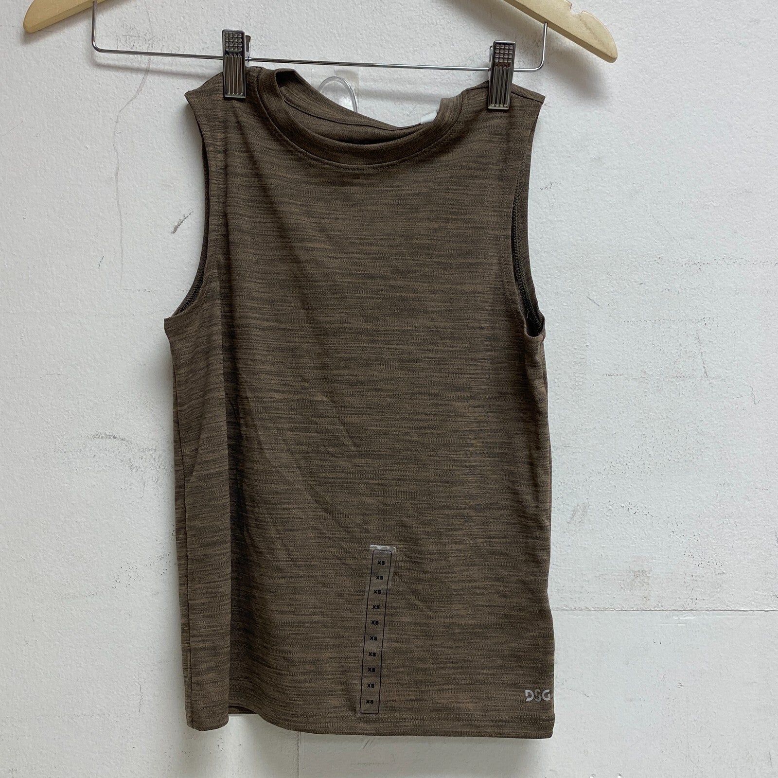 DSG Boy's Poly Muscle Tank Pure Black / Warm Mushroom DAB13119 BRAND NEW