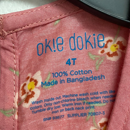 Okie Dokie Toddler Girls Short Balloon Sleeve A-line Dress Sz 4T Color: Bohemian