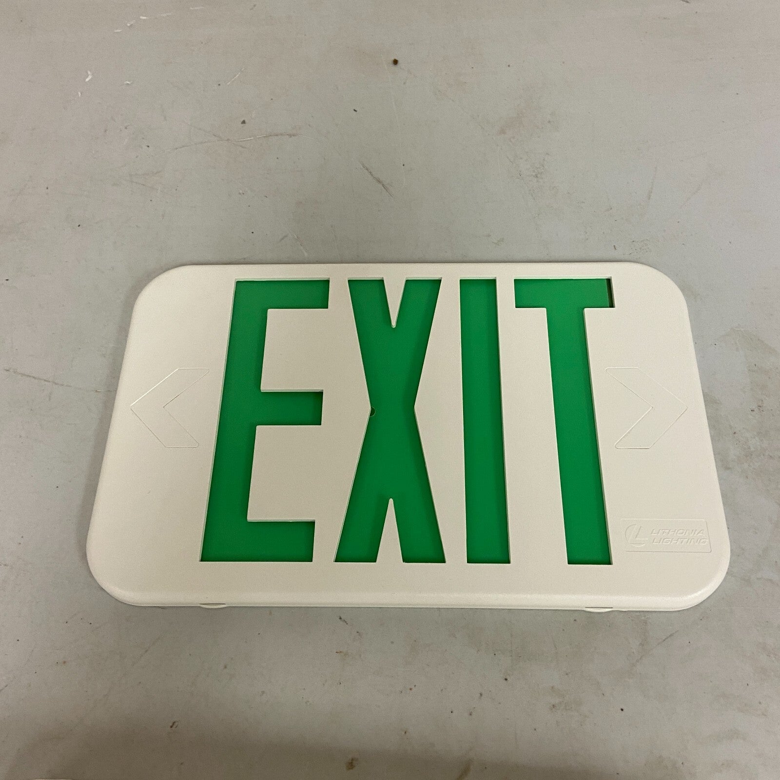 Lithonia Lighting Switch Hardwired LED White Exit Sign and Emergency Light