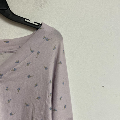 Ana a new approach size XL crop long sleeve button v-neck cardigan color Ditzy