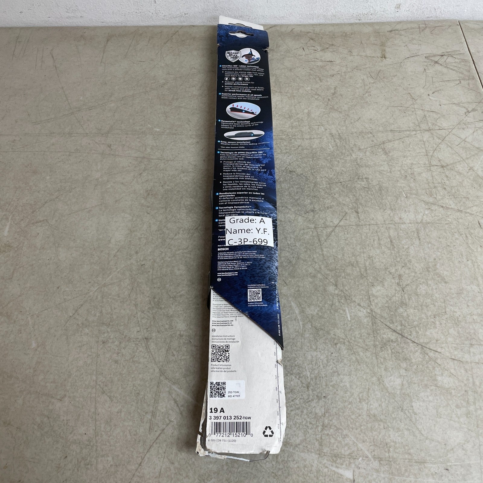 Bosch ICON 19A Premium Beam Wiper Blade 19″ All Season Black