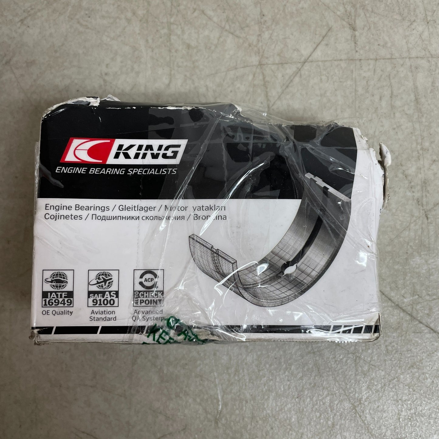 Clevite MB557SI Crankshaft Bearing Set +0.010in Chevy 5.0L V8 Silver