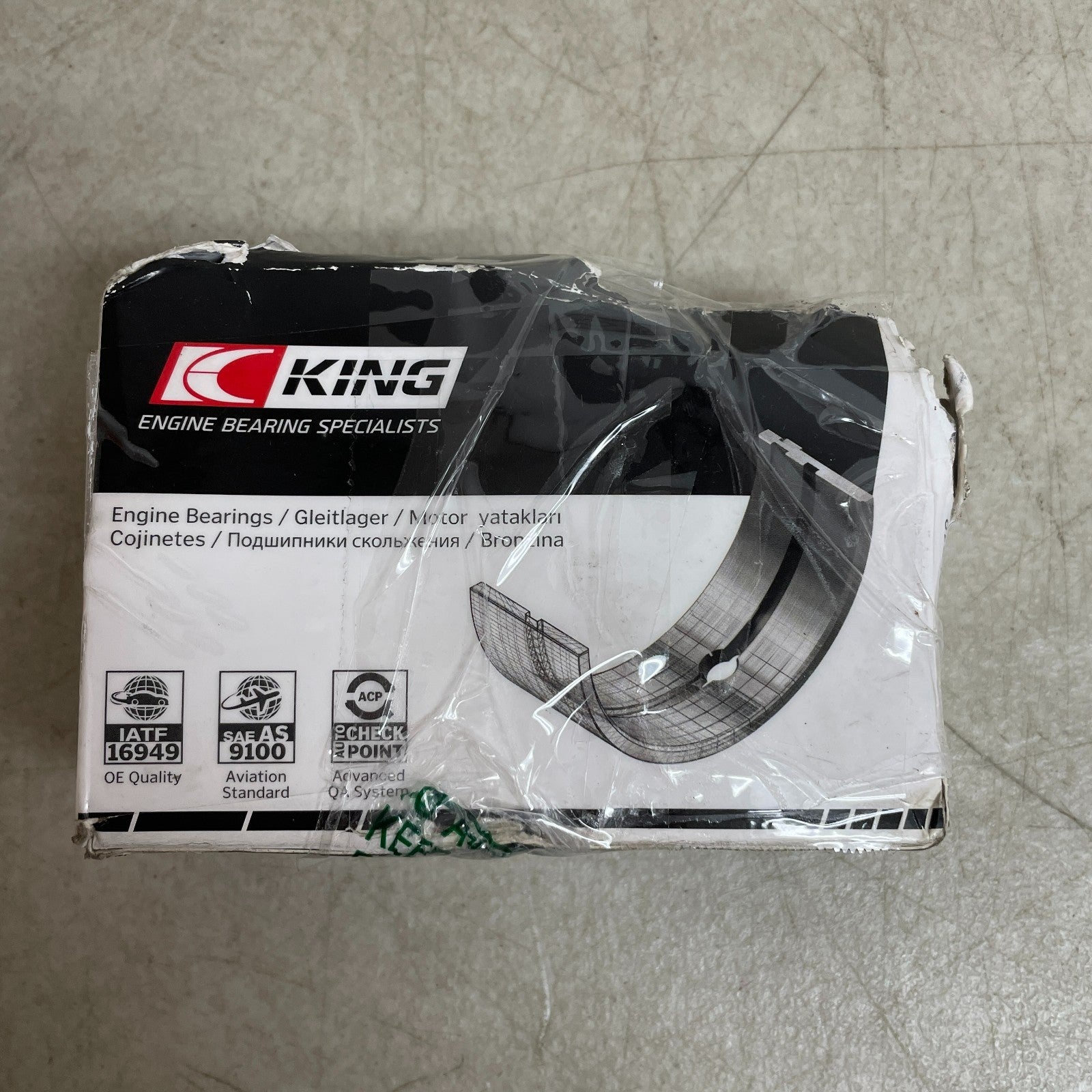 Clevite MB557SI Crankshaft Bearing Set +0.010in Chevy 5.0L V8 Silver