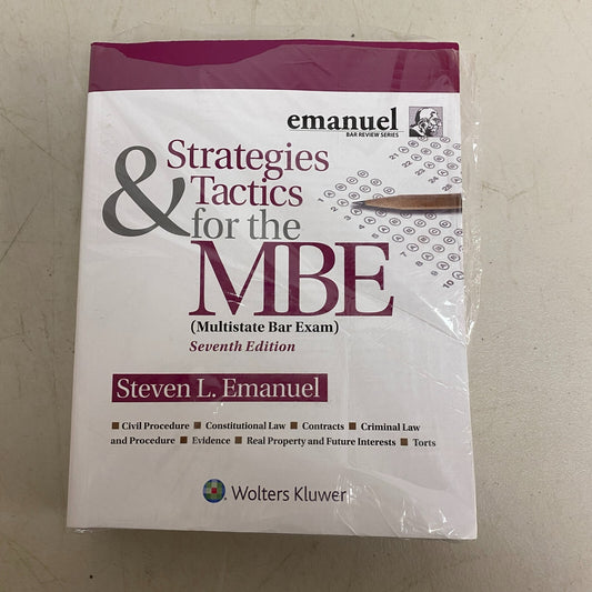 Steven Emanuel's Strategies & Tactics for the MBE (Bar Review) 7th Edition