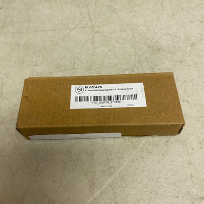 Signature Hardware 4'' Klein Solid Brass Cabinet Pull - Polished Nickel