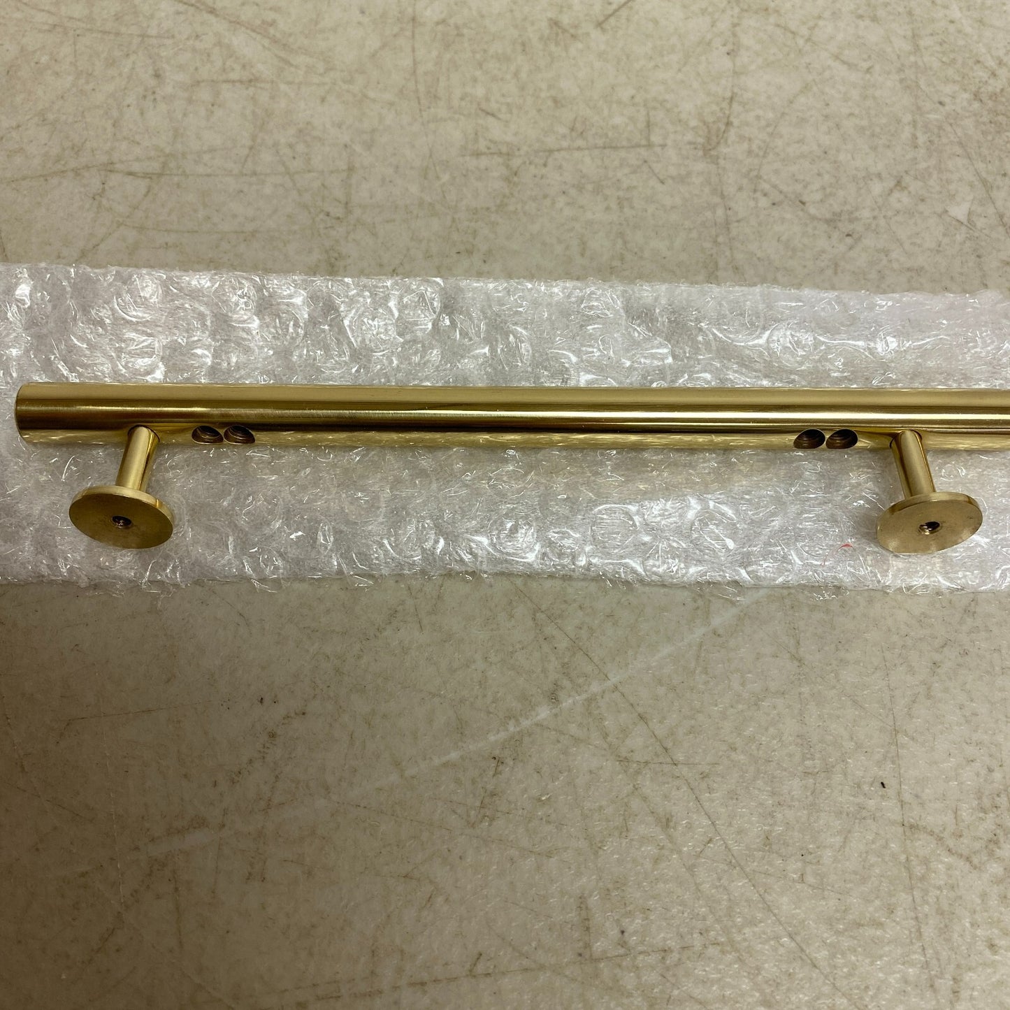 SIGNATURE HARDWARE 8" DIEHL ADJUSTABLE ROUND BRASS DRAWER PULL- POLISHED BRASS