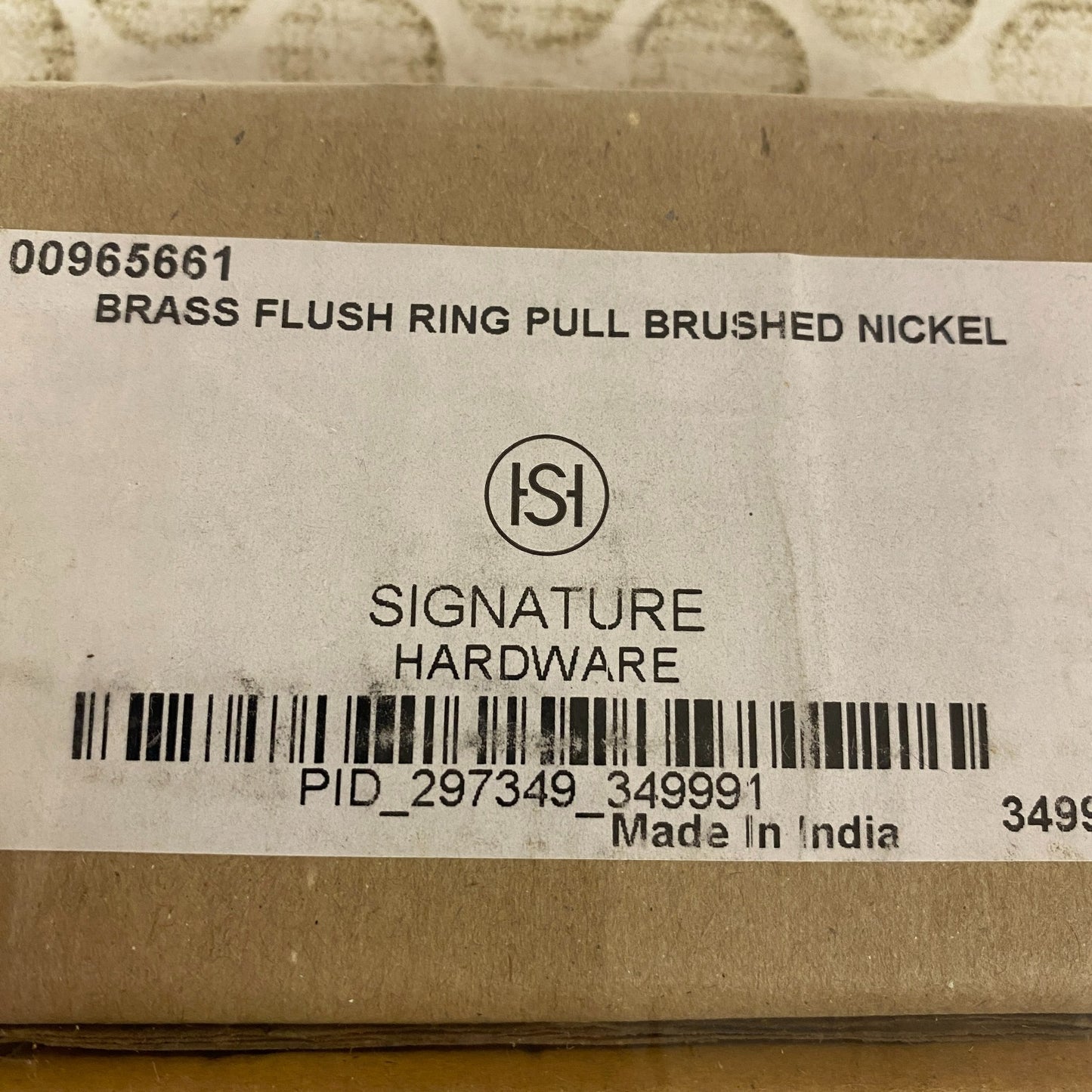 Signature Hardware 2″ Flush Cabinet Pull Brushed Nickel Model 916140-2 (2 PACK)