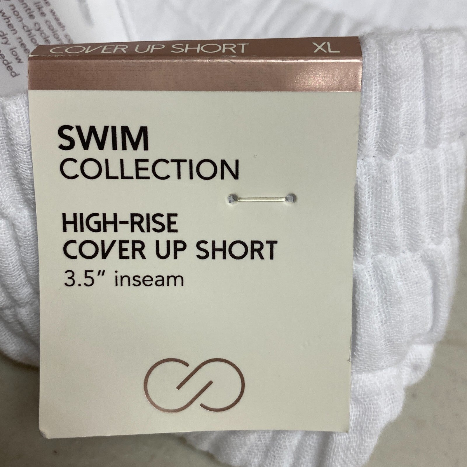 Calia Women's Swim High Rise Cover Up Cotton Short Iced Amethyst White WSA22902