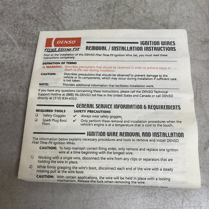 DENSO 671-6096 Spark Plug Ignition Wire Set 87-89 Dodge Caravan Plymouth Voyager