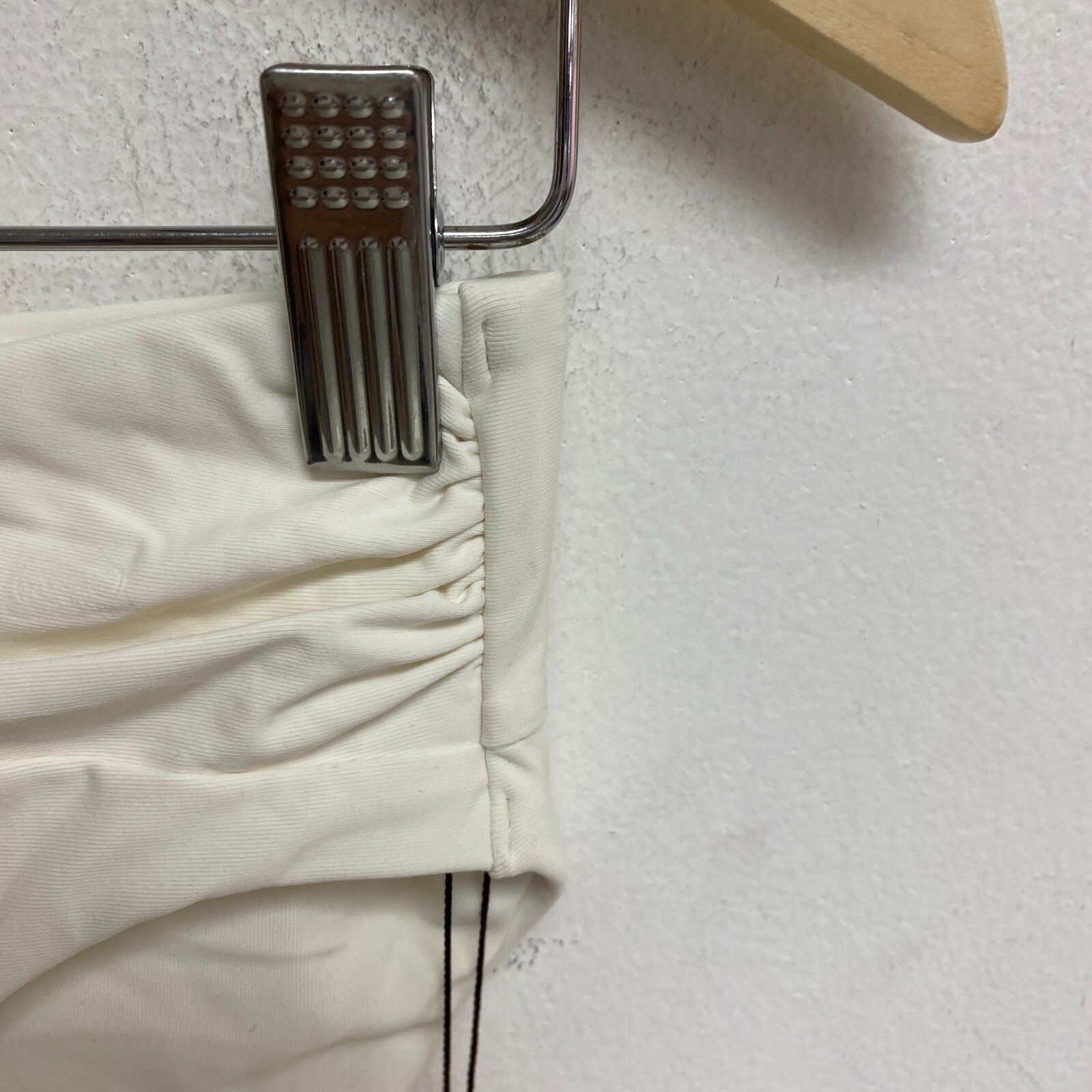 Calia Women's Swim Shirred V Front Mid Rise Bottom Cloud Cover WSA23415 New!