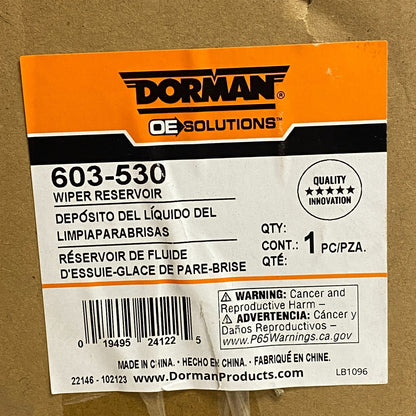 Dorman Windshield Washer Fluid Reservoir 603‑530 for Hyundai Santa Fe 2007–2010