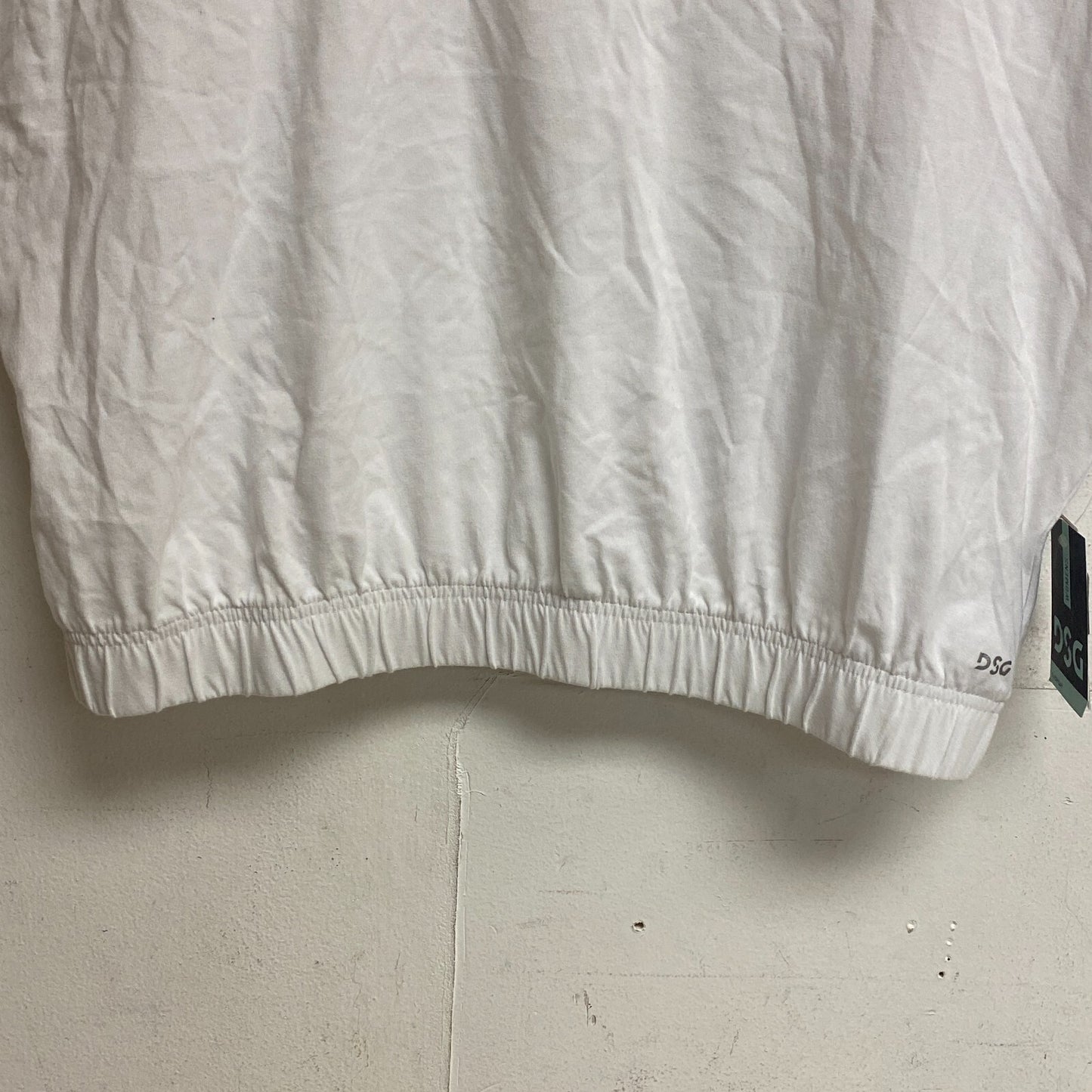 DSG Womens Cinched Hem Tee Pure White DAW12116 BRAND NEW