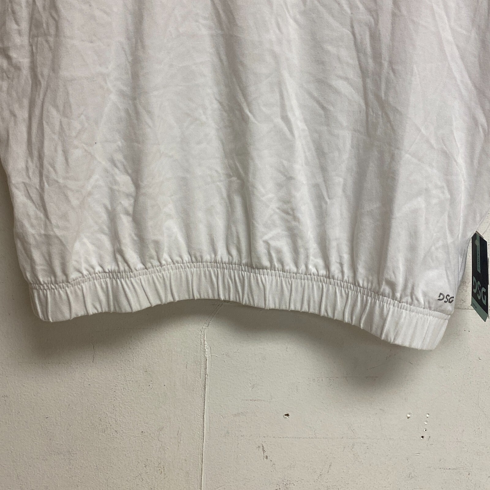 DSG Womens Cinched Hem Tee Pure White DAW12116 BRAND NEW