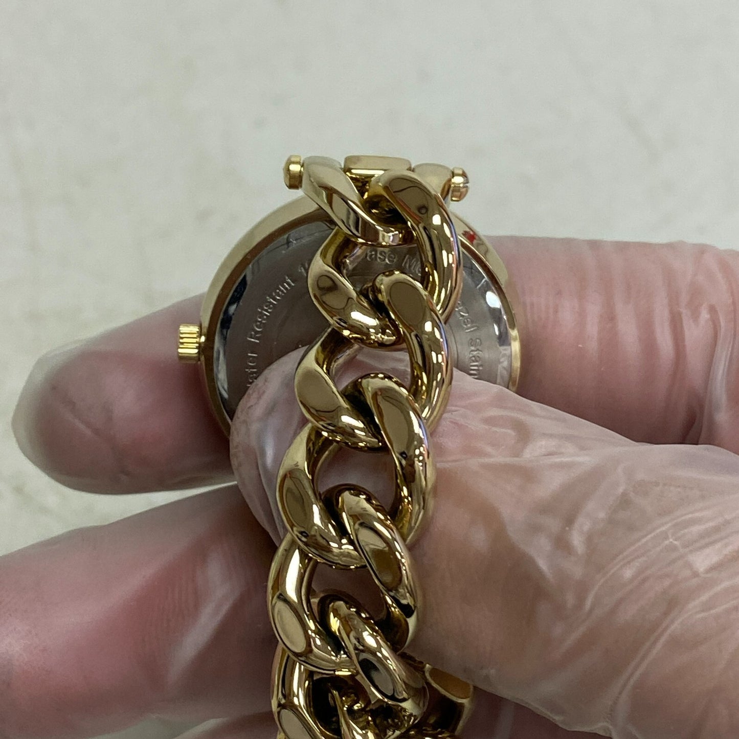 Armitron Women's Genuine Crystal Accented Chain Bracelet Watch, 75/5822GP