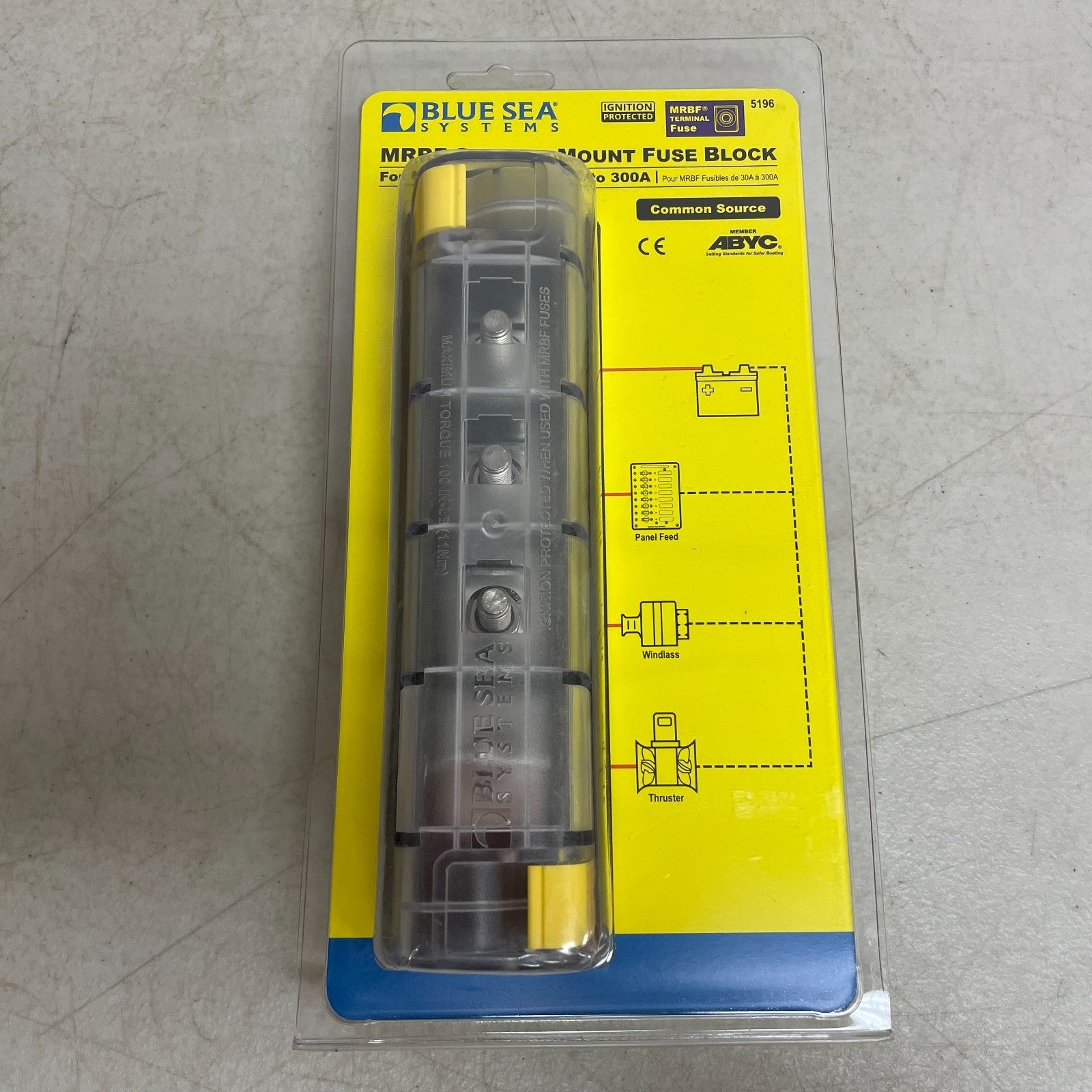 Blue Sea Systems 5196 MRBF 3 Circuit Common Fuse Block for Marine RV Auto