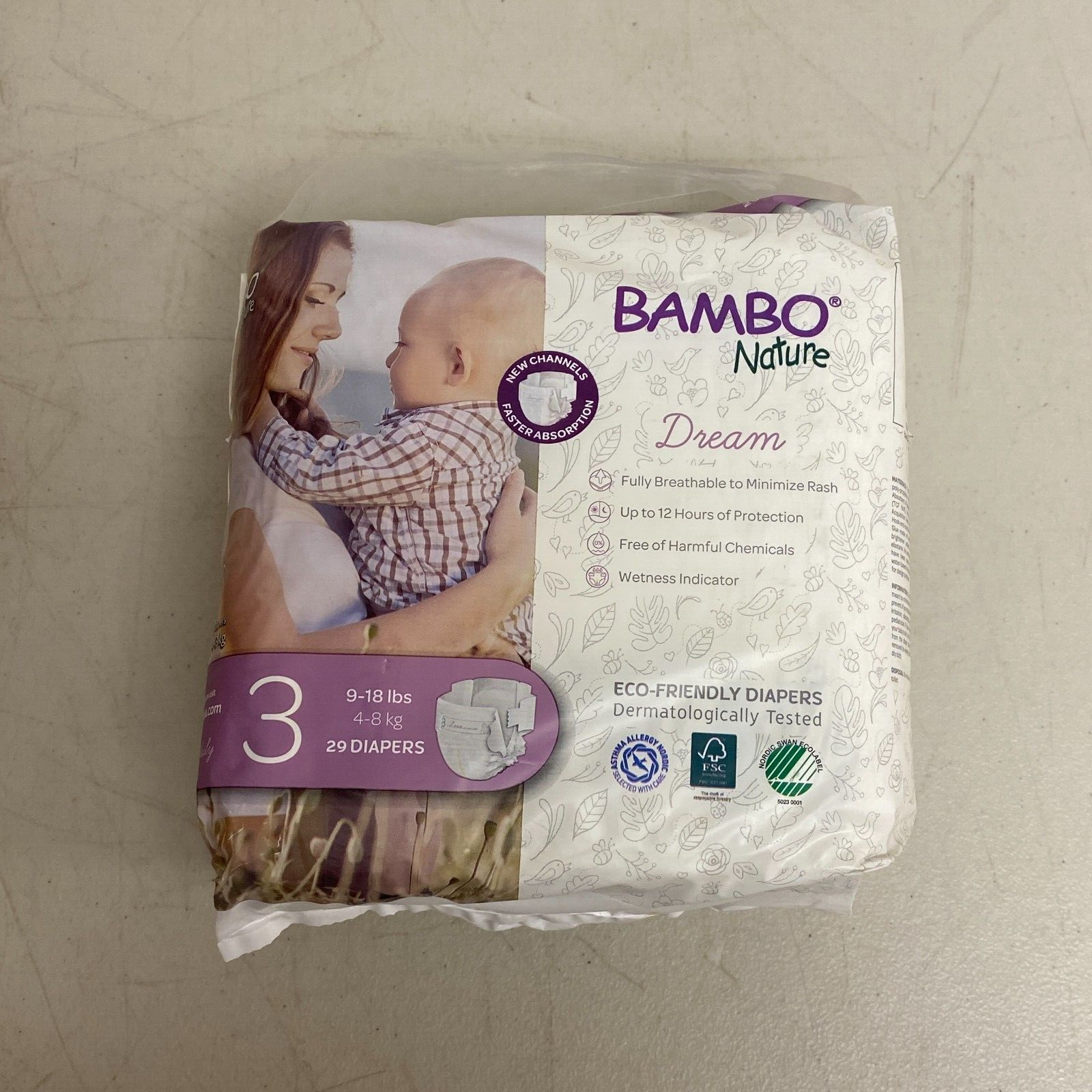 Bambo Nature Baby Baby Diaper Size 3 9 to 18 lbs. 1000016925 29 Ct