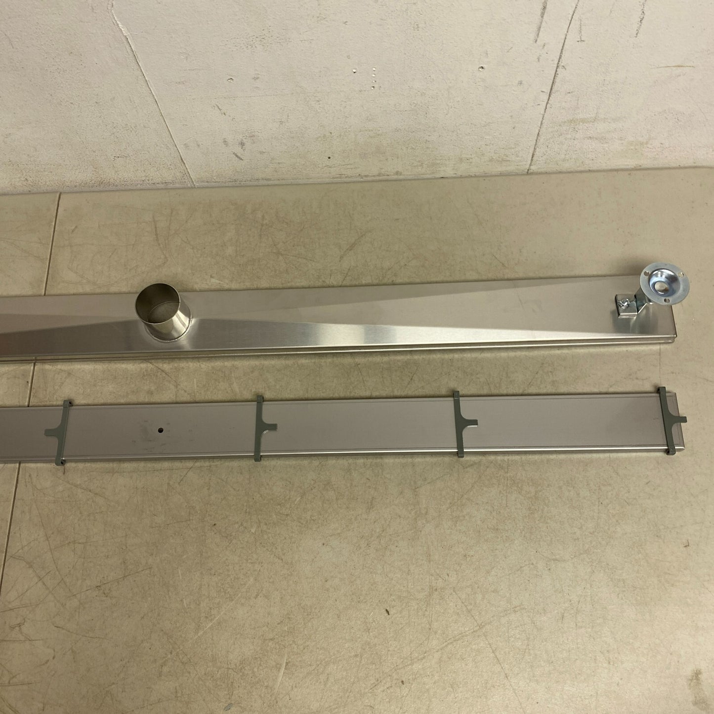 Signature Hardware 48" Cohen Linear Tile-In Shower Drain - Brushed Stainless S..