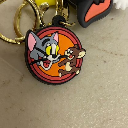 Assorted Silicone Tom And Jerry Keychain Tom Accessory