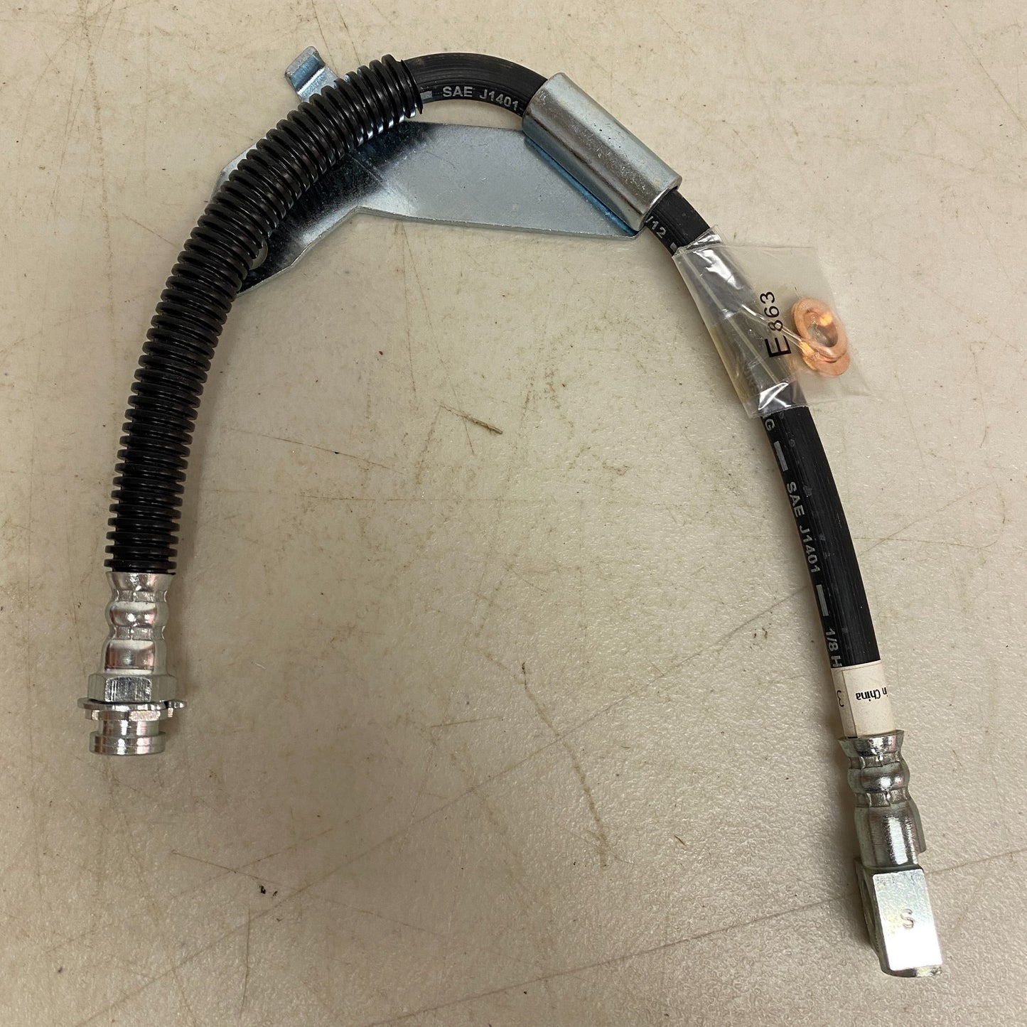 Carquest BHA38906 Brake Hose Assembly Right Side w/ Banjo Fitting & Washers