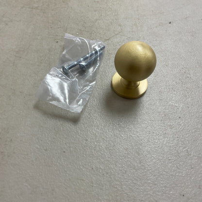 Signature Hardware 1-1/4" Rodline Solid Brass Round Cabinet Knob - Satin Brass
