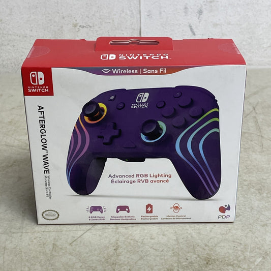 PDP AFTERGLOW WAVE Rechargeable RGB Wireless Controller for Nintendo Switch