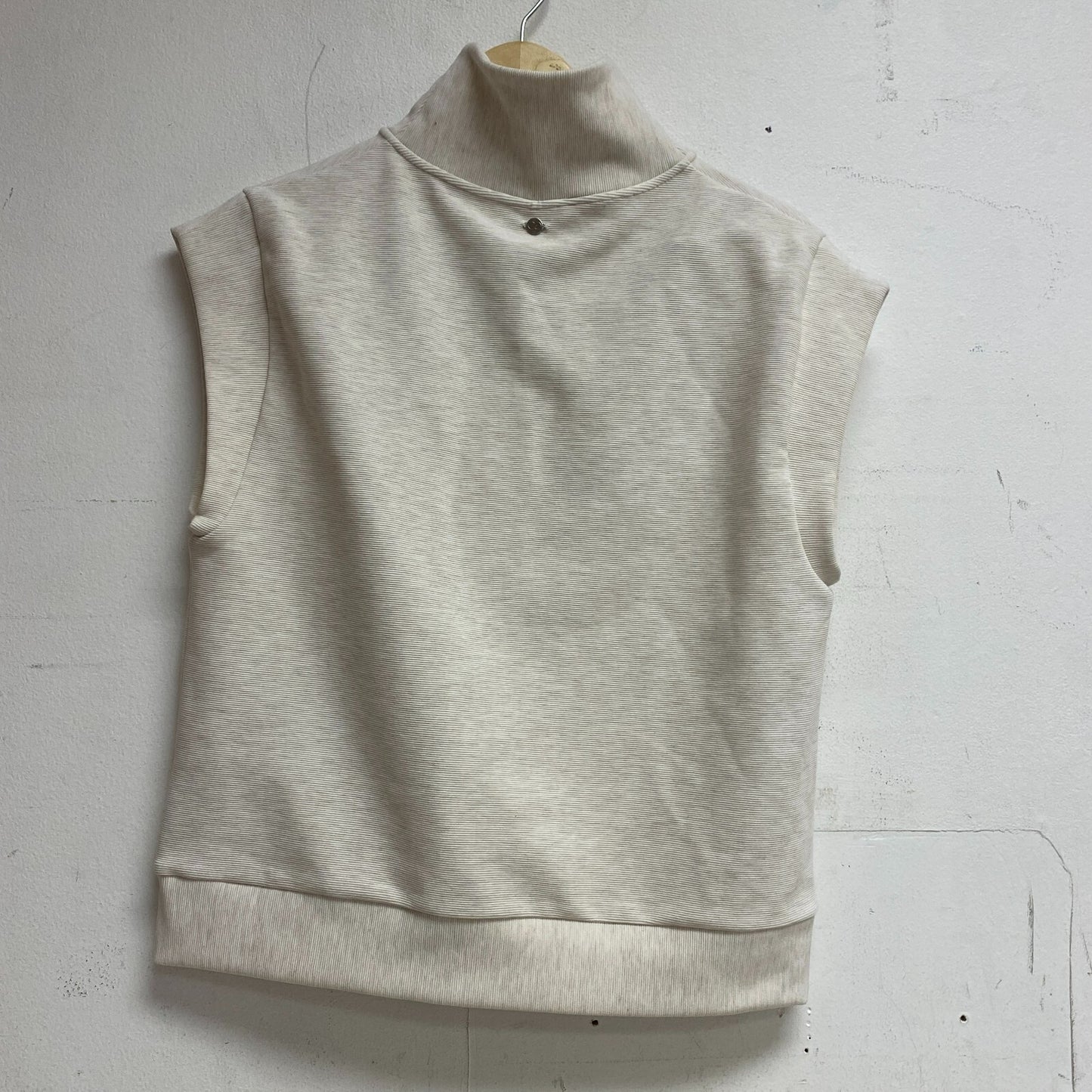 CALIA Women's Ottoman Sleeveless 1/4 Zip Shirt Cloud Cover Heather WAX31345
