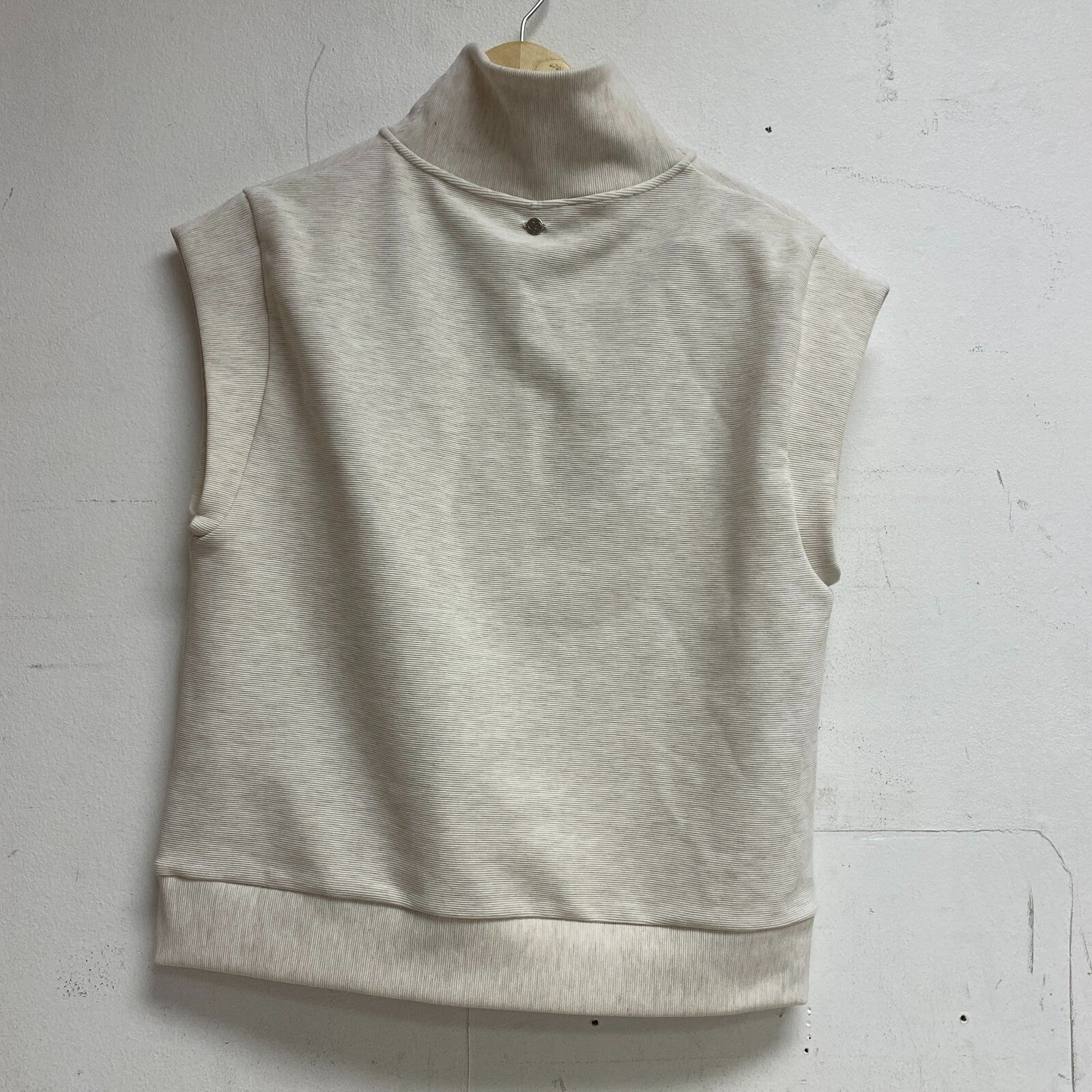 CALIA Women's Ottoman Sleeveless 1/4 Zip Shirt Cloud Cover Heather WAX31345
